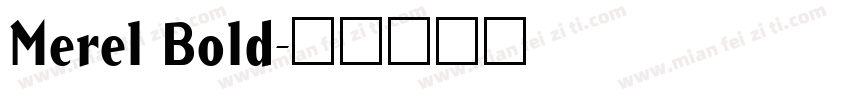 Merel Bold字体转换